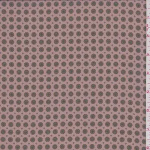 1 1/4 YD PC-Dusty Mauve Mini Medallion Chiffon Fabric