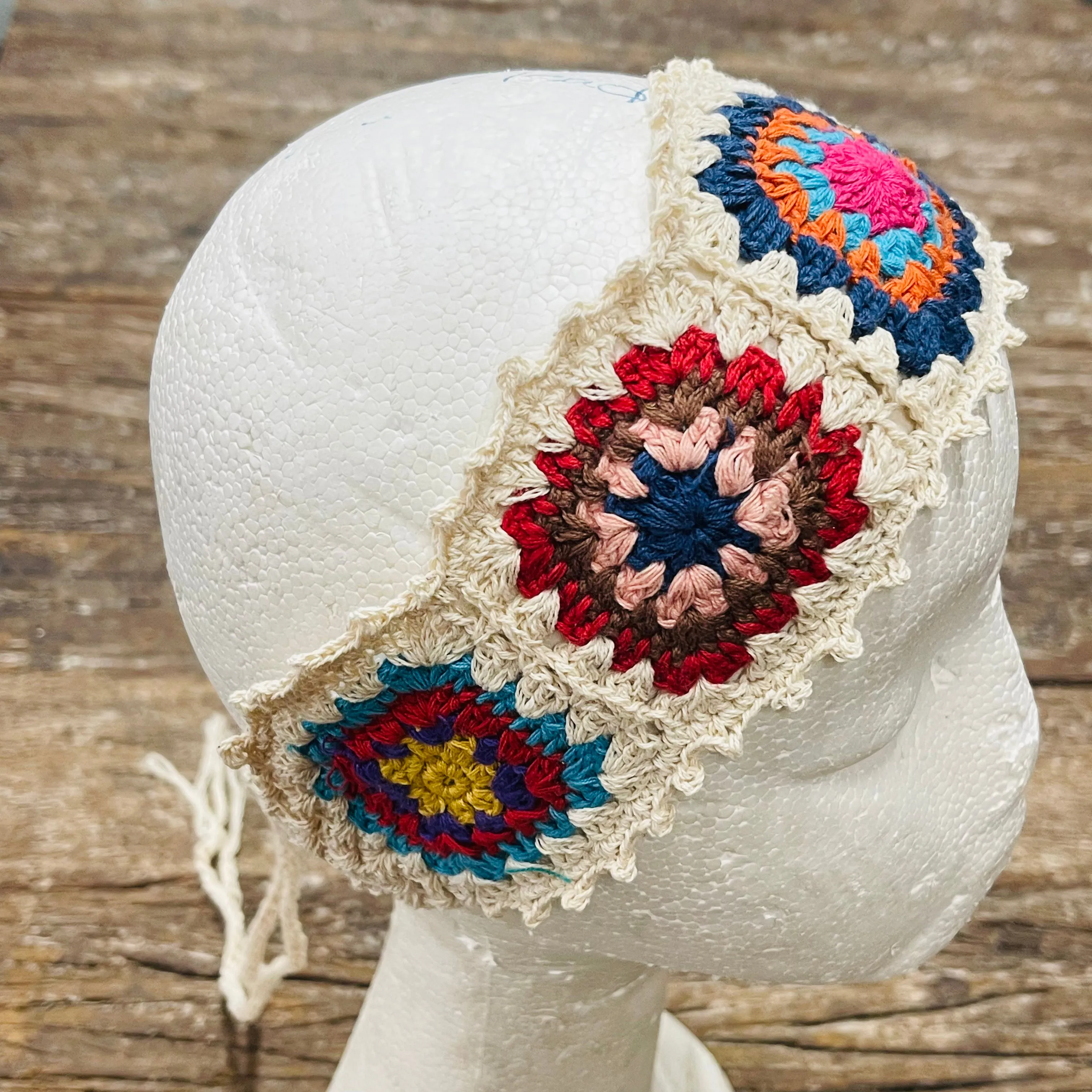 100% COTTON HAND CROCHET  HEADBAND