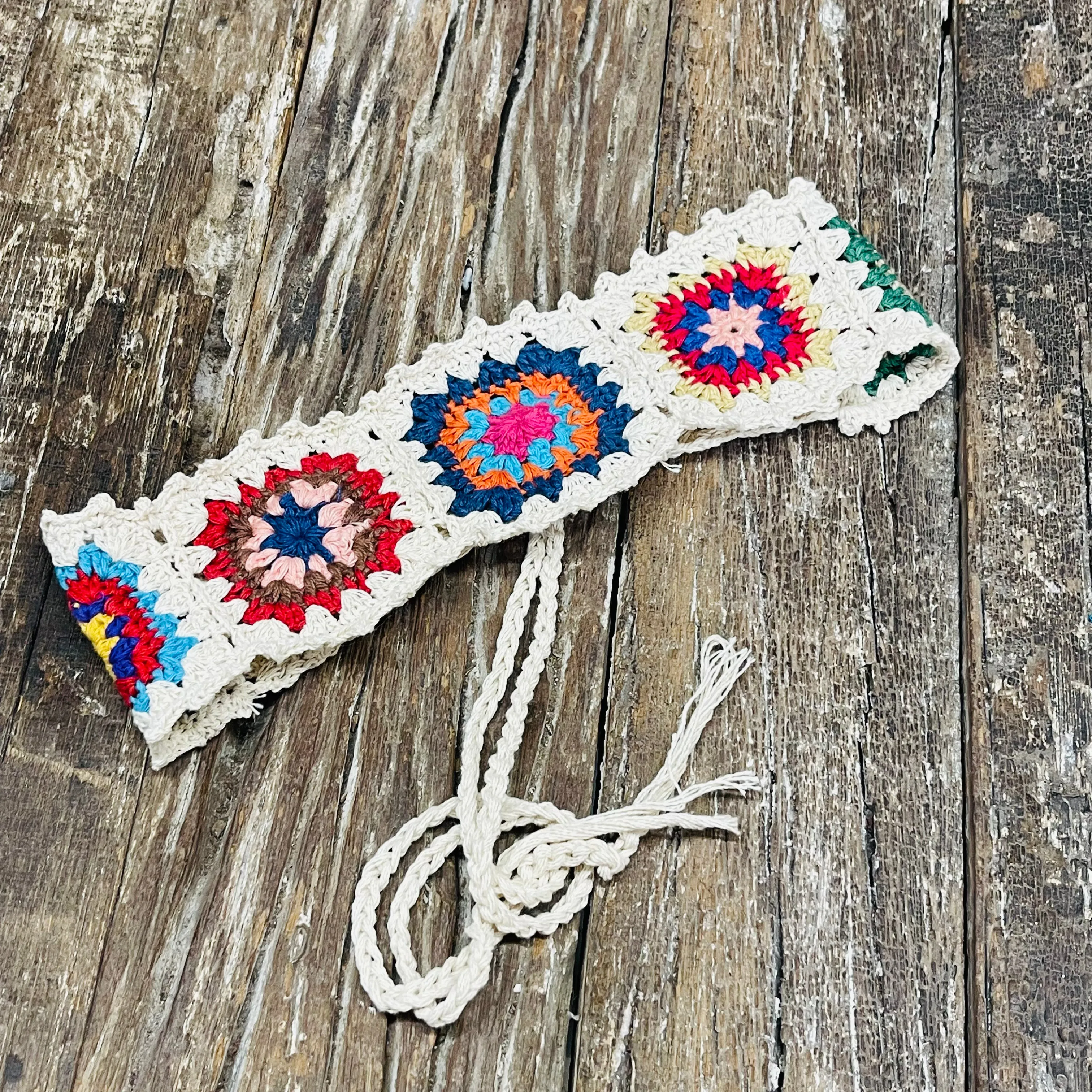 100% COTTON HAND CROCHET  HEADBAND