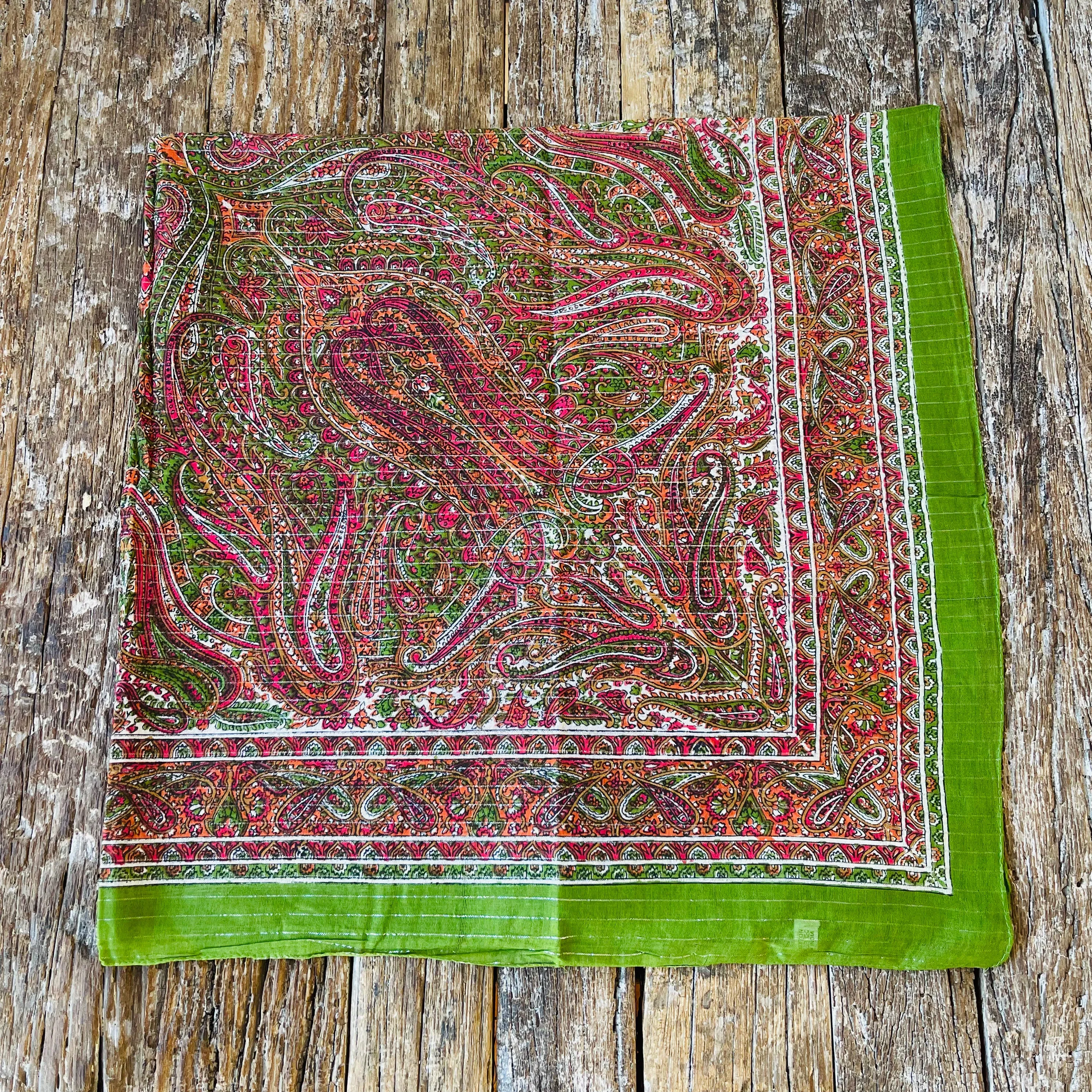 100% COTTON SQUARE SCARF 100CM