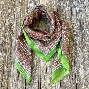 100% COTTON SQUARE SCARF 100CM