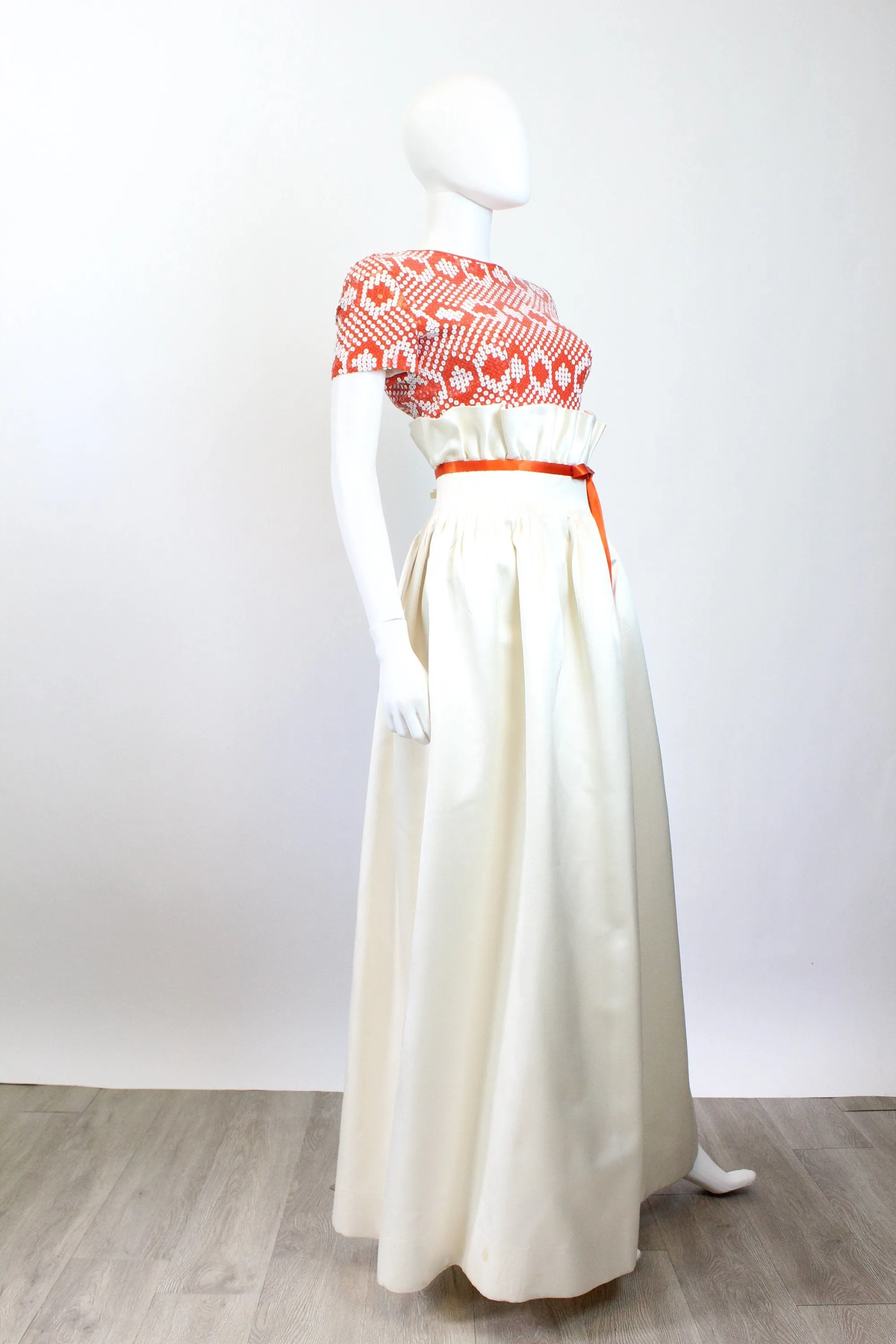 1960s PIERRE CARDIN two piece dress SEQUIN xs | new spring