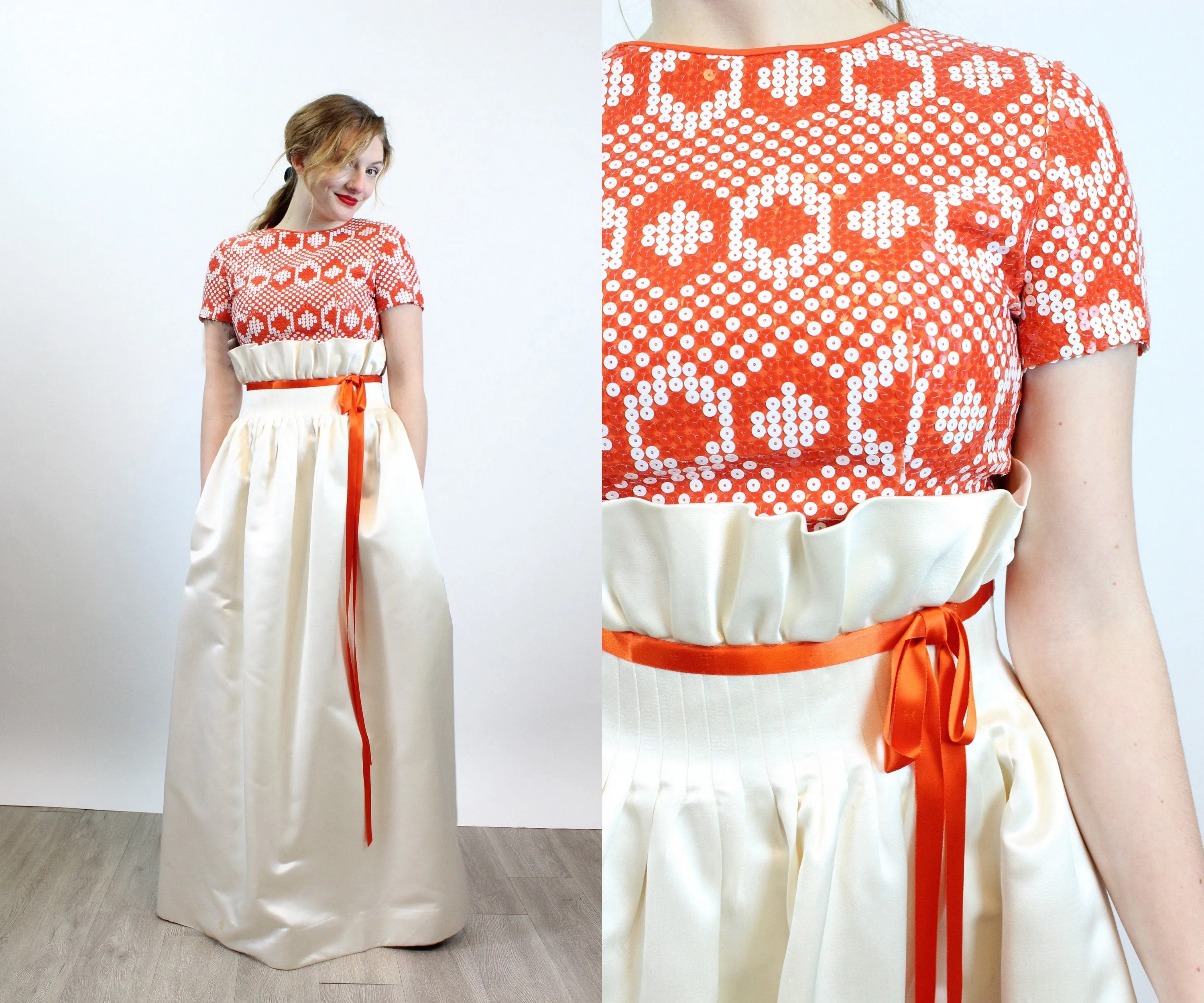 1960s PIERRE CARDIN two piece dress SEQUIN xs | new spring