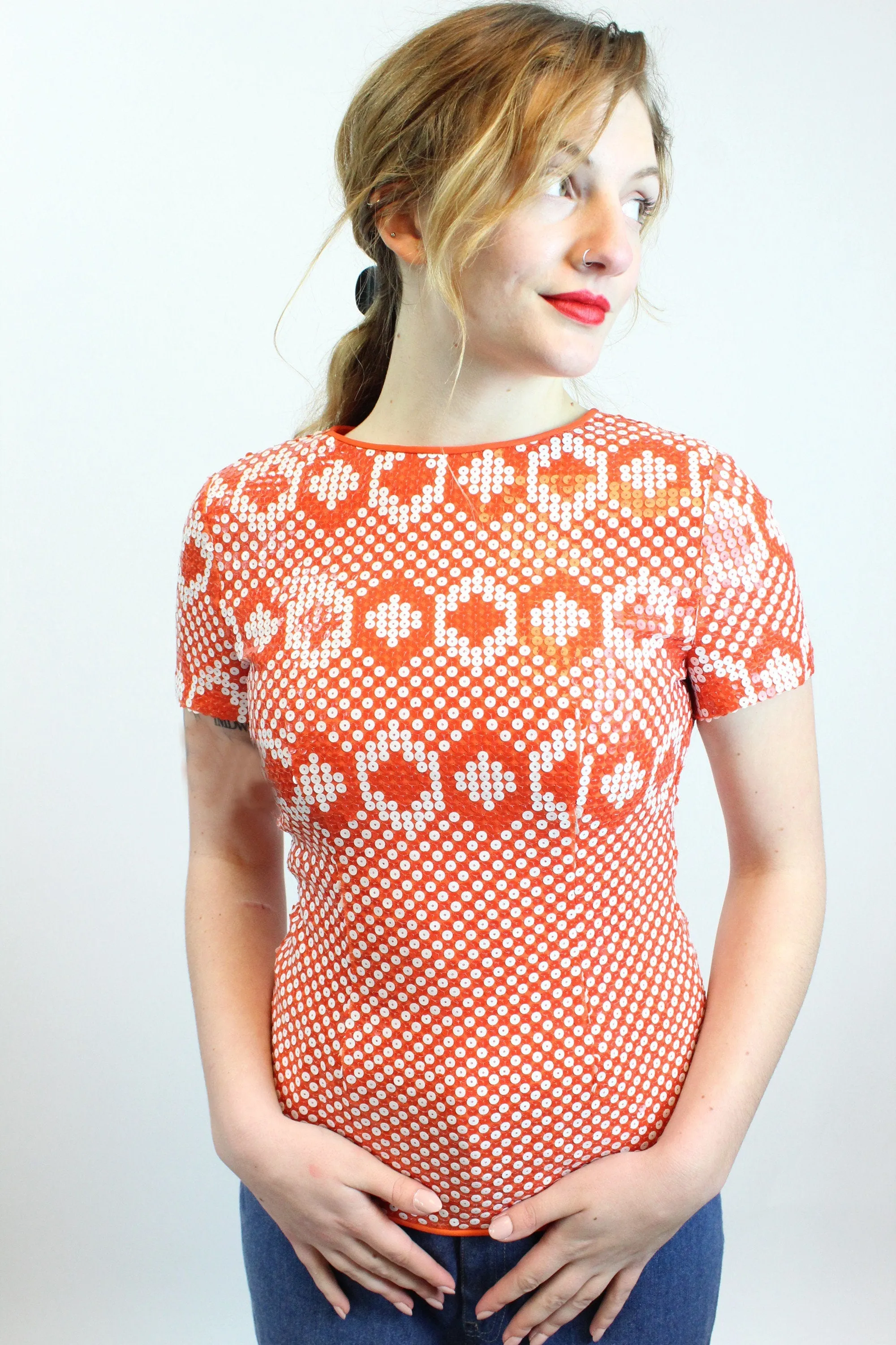 1960s PIERRE CARDIN two piece dress SEQUIN xs | new spring