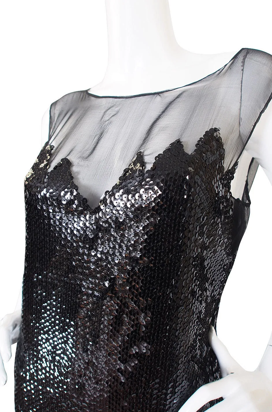 1972 Loris Azzaro Couture Sequin Gown