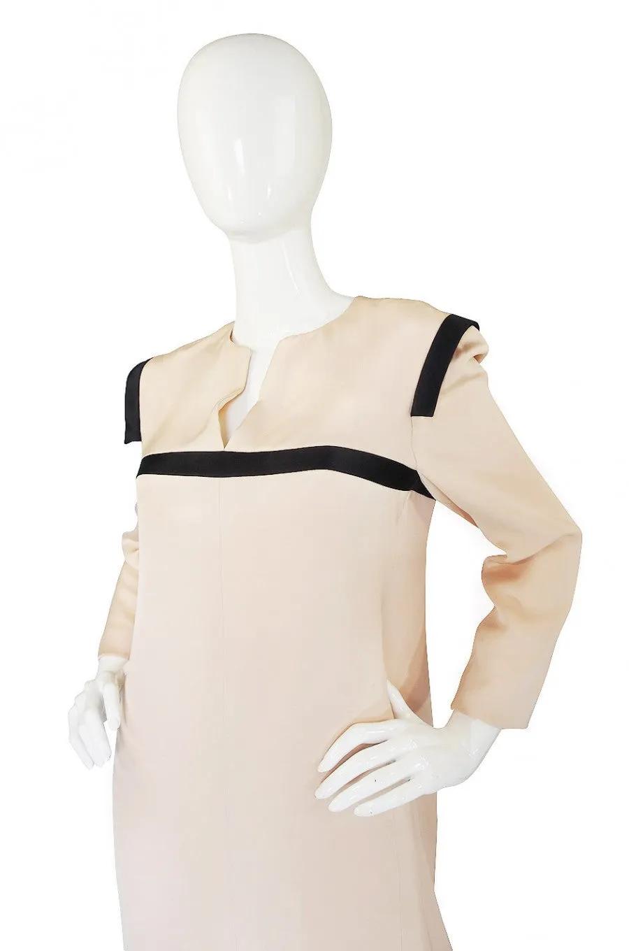 1980s Geoffrey Beene Graphic Day Dress