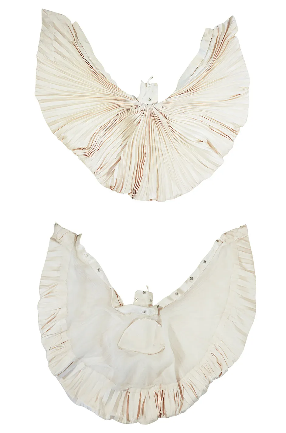 1980s Jacqueline Ribes Demi-Couture Silk Dress W Removable Collar
