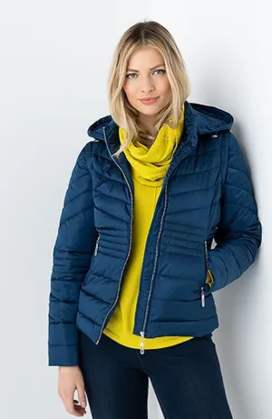 2 in 1 Short Puffer Jacket - Marine