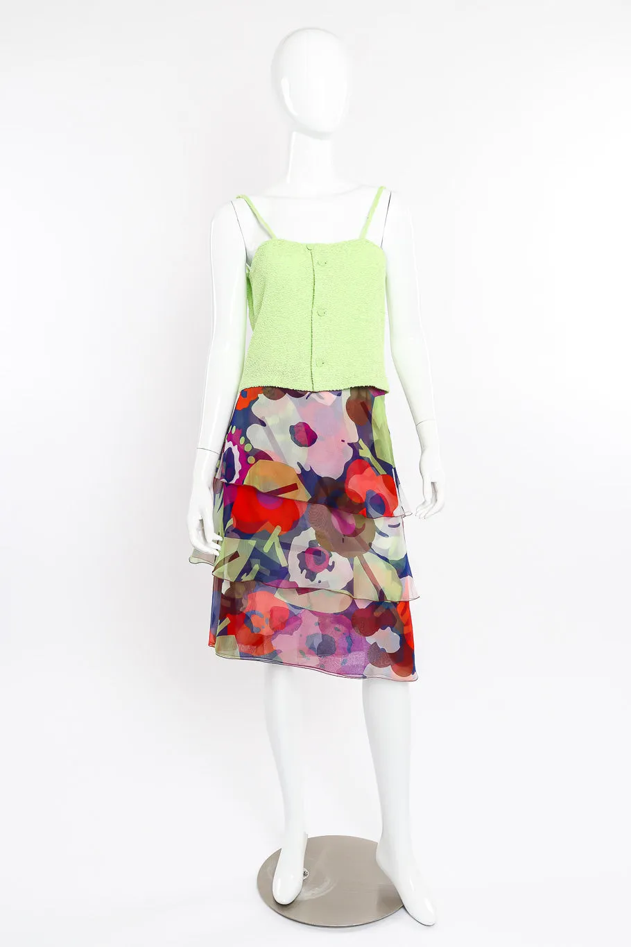 2000 S/S Boucle Jacket, Tank and Skirt Set