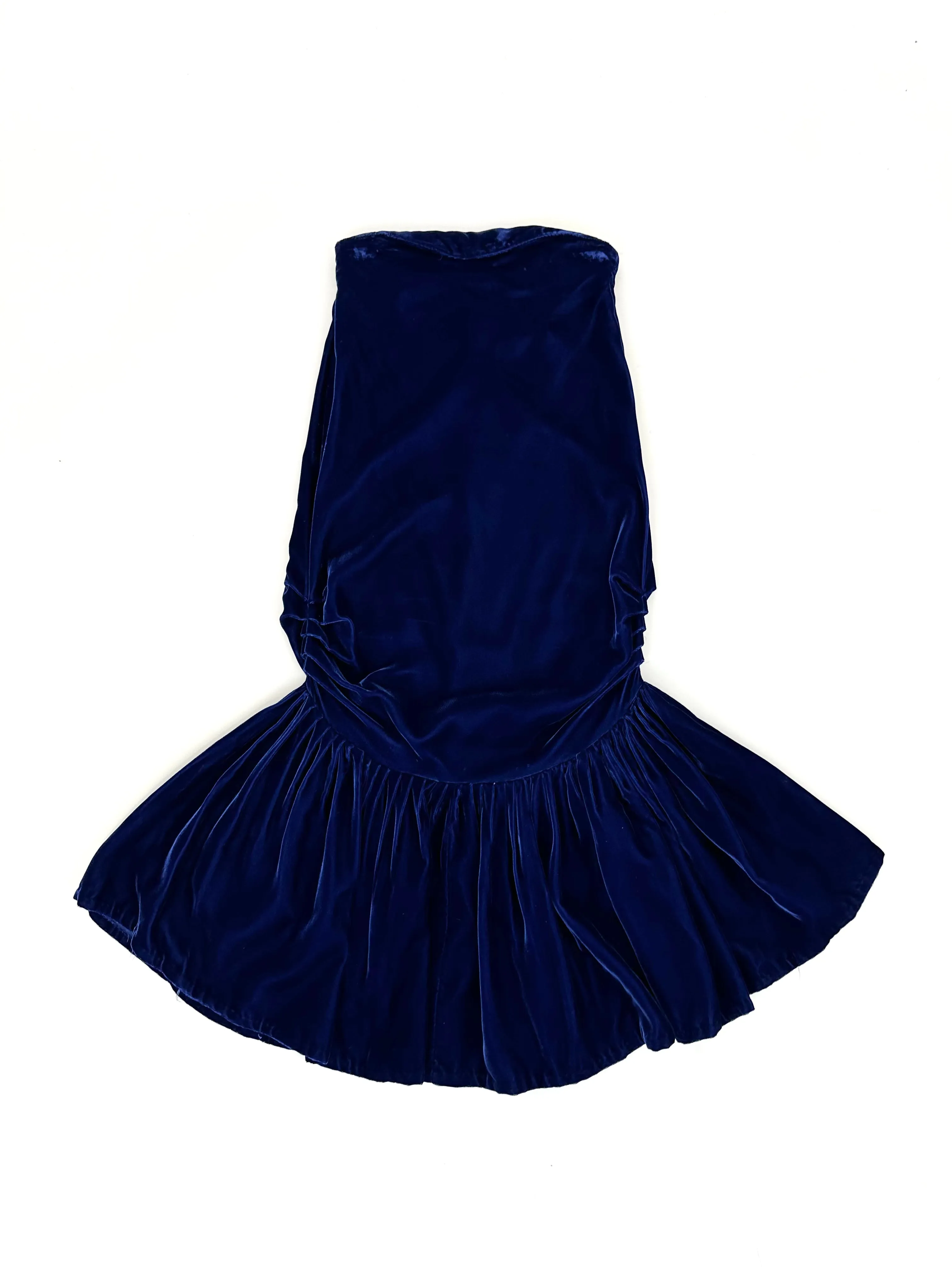 90s Norma Kamali Velvet Mermaid Skirt