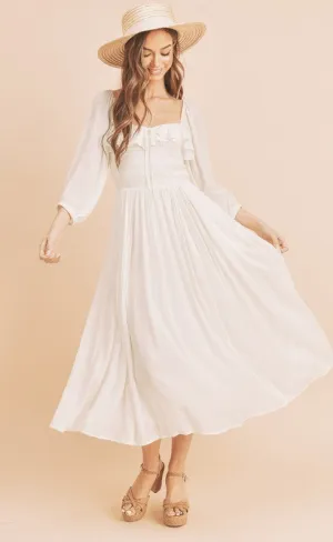 Aemi   Co Geri Ruffle Smocked Maxi Dress