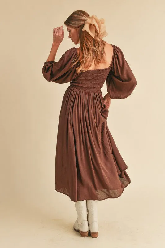 Aemi   Co Geri Ruffle Smocked Maxi Dress