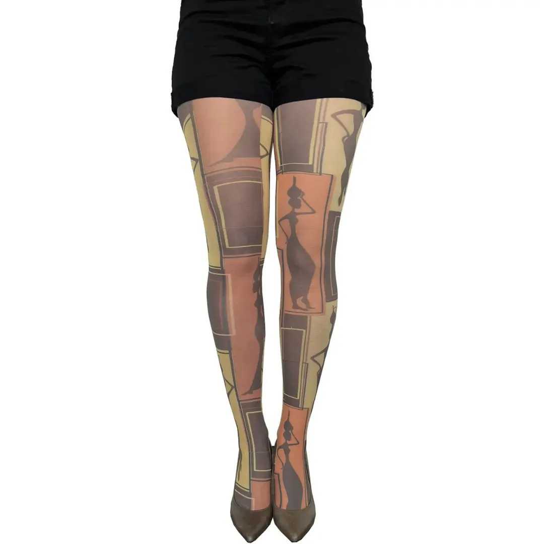 African Art Printed Tights