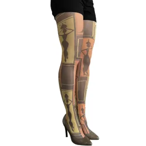 African Art Printed Tights