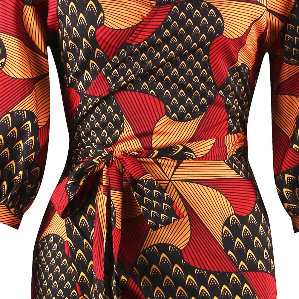 African Print Mid Sleeve Ankara Dresses