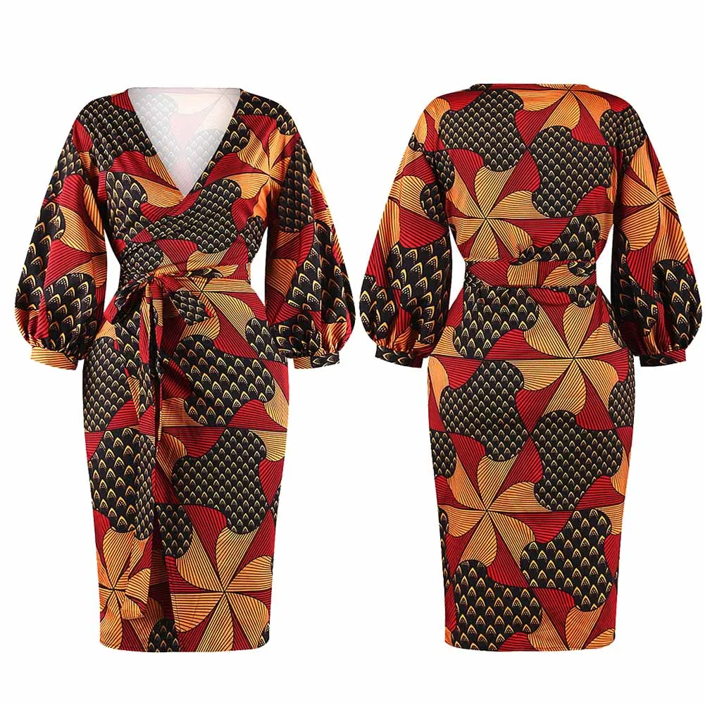 African Print Mid Sleeve Ankara Dresses