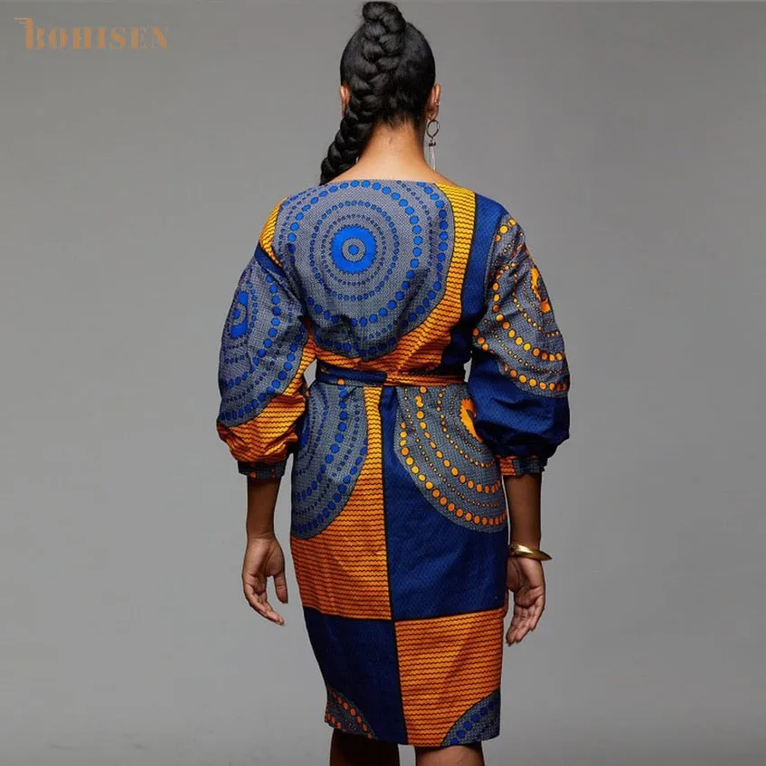 African Print Mid Sleeve Ankara Dresses