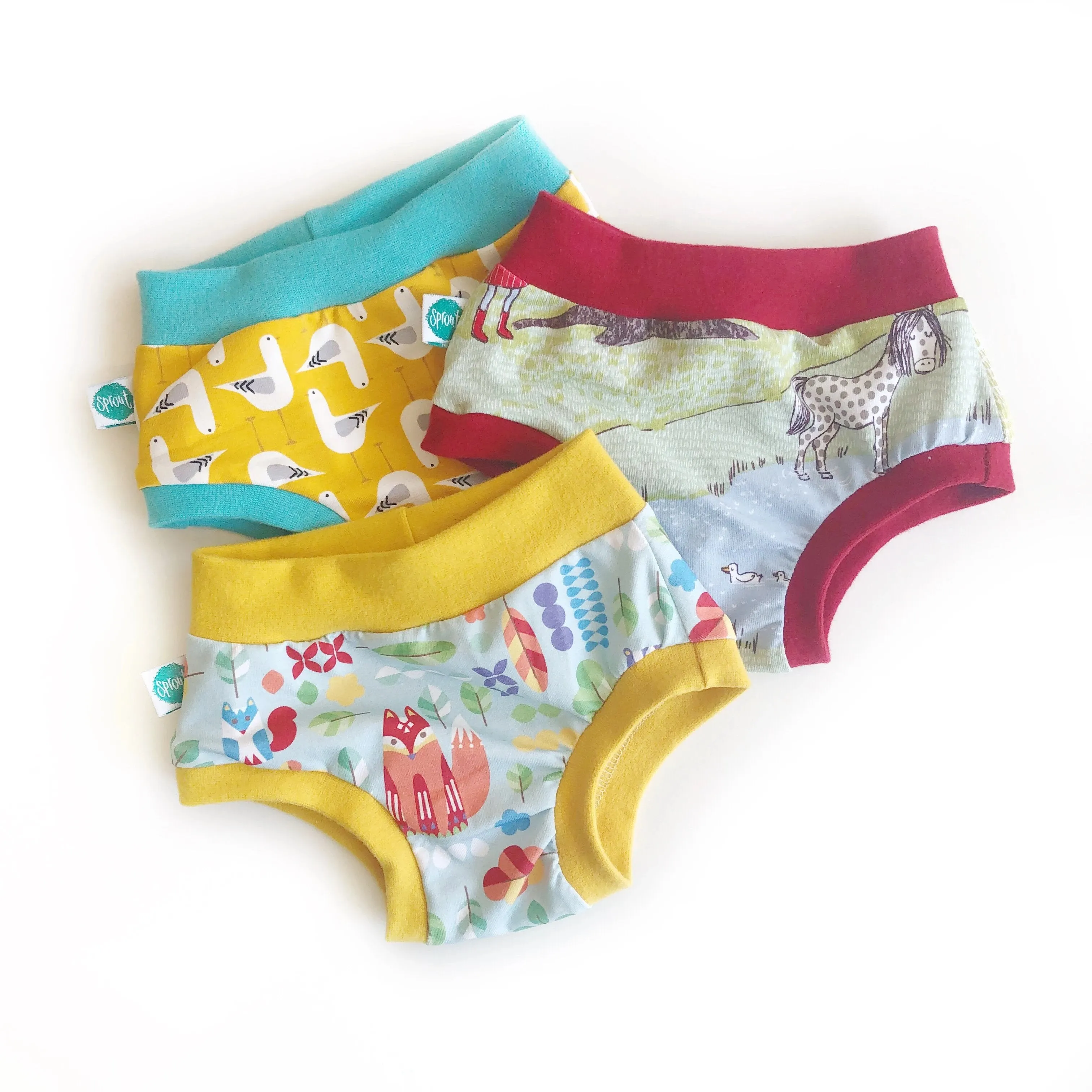 Age 2-3 Children's Unisex Organic Pants - Mixed Pack of 3 | Ethical Kids Underwear