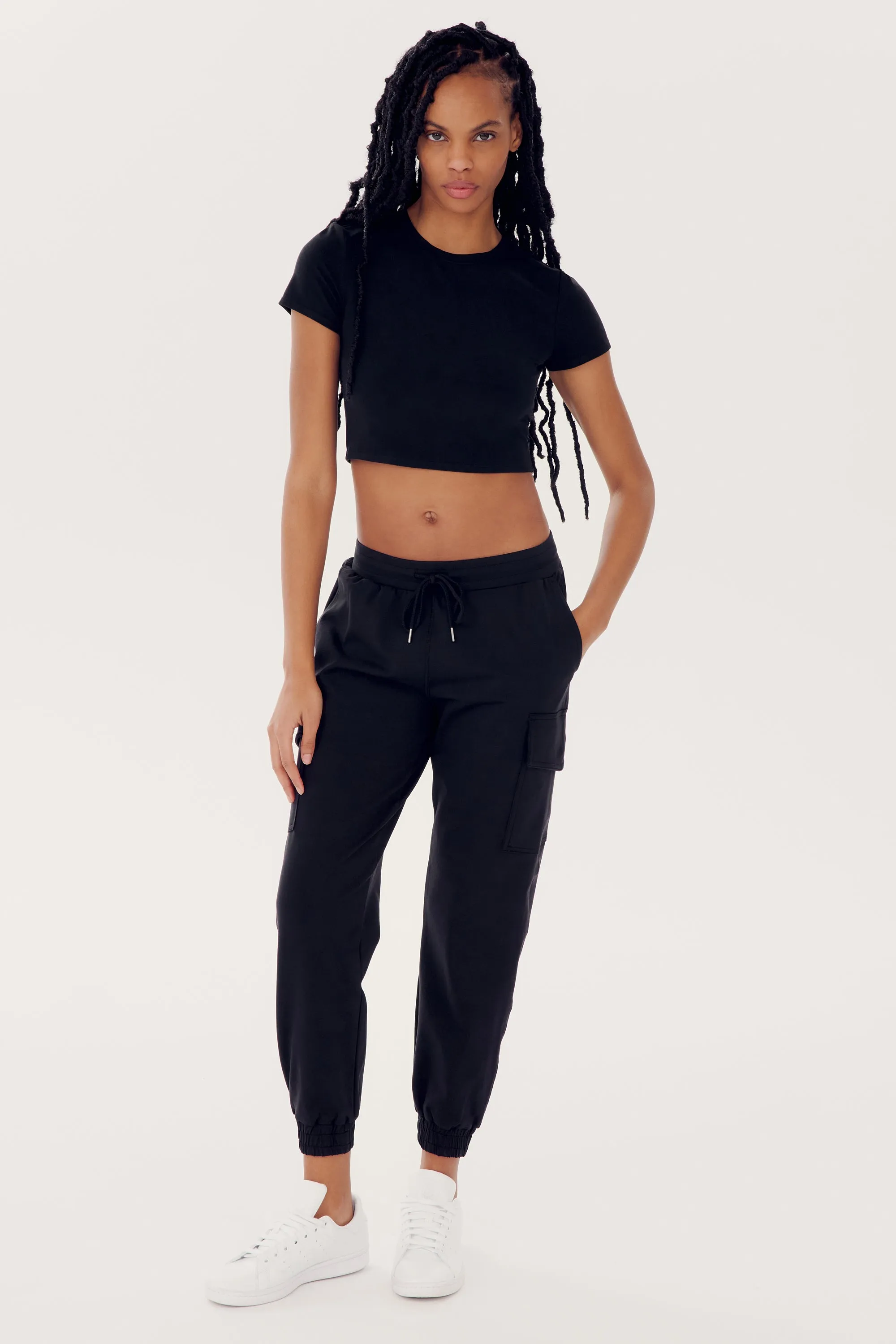 Airweight S/S Crop - Black