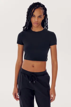 Airweight S/S Crop - Black