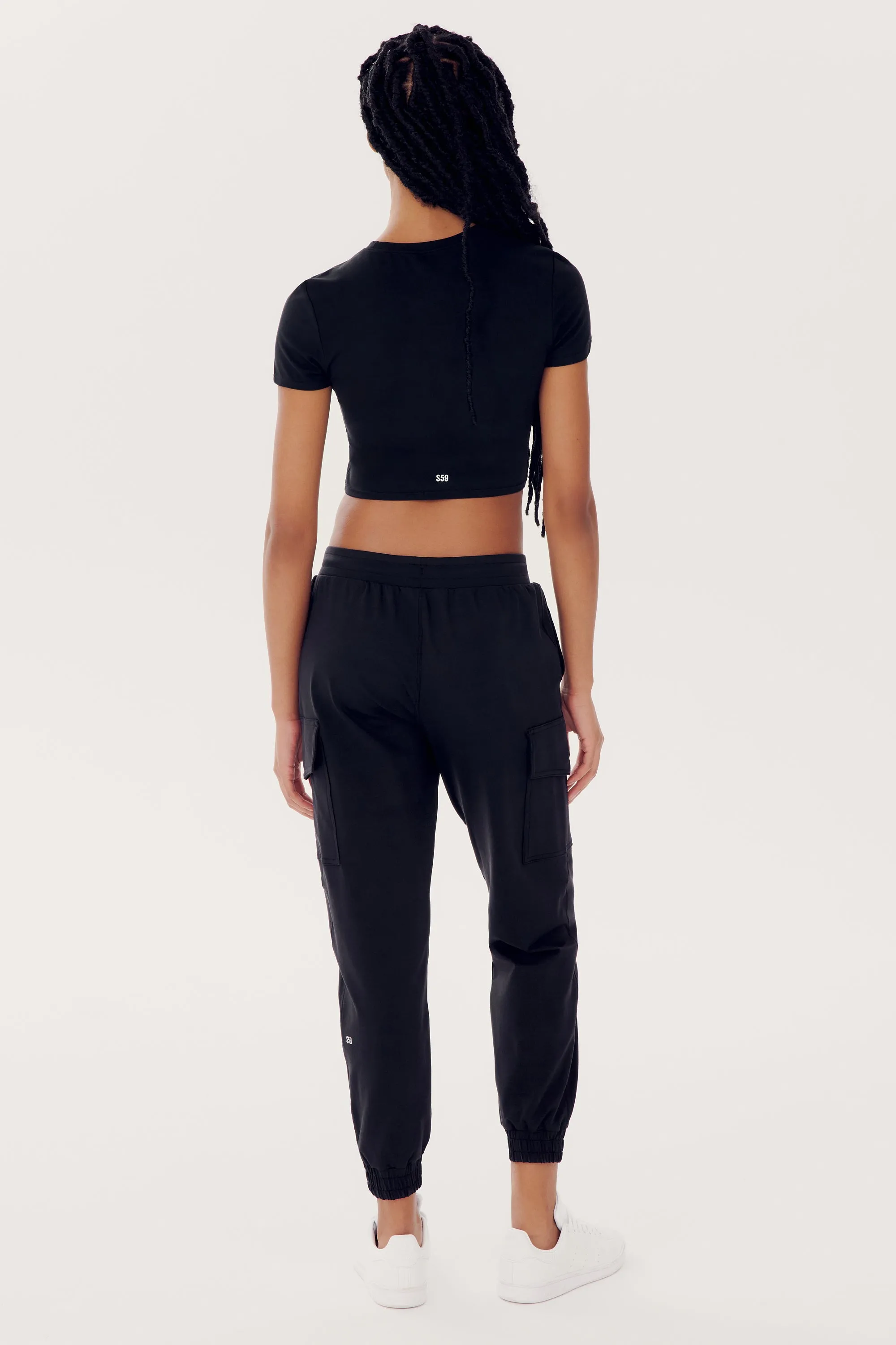 Airweight S/S Crop - Black