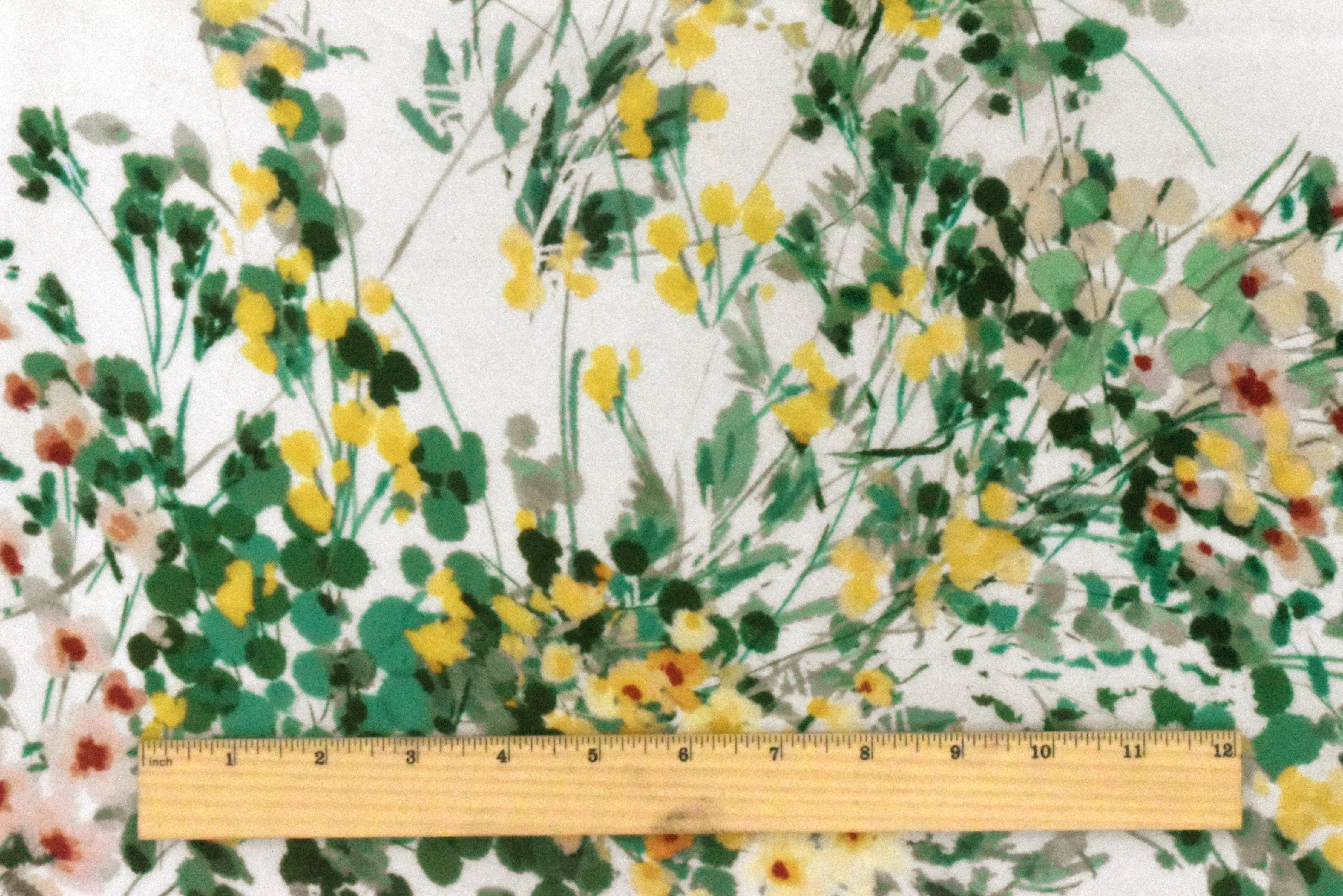 Airy Green-Multi Famous Designer Floral Printed Viscose Chiffon Fabric
