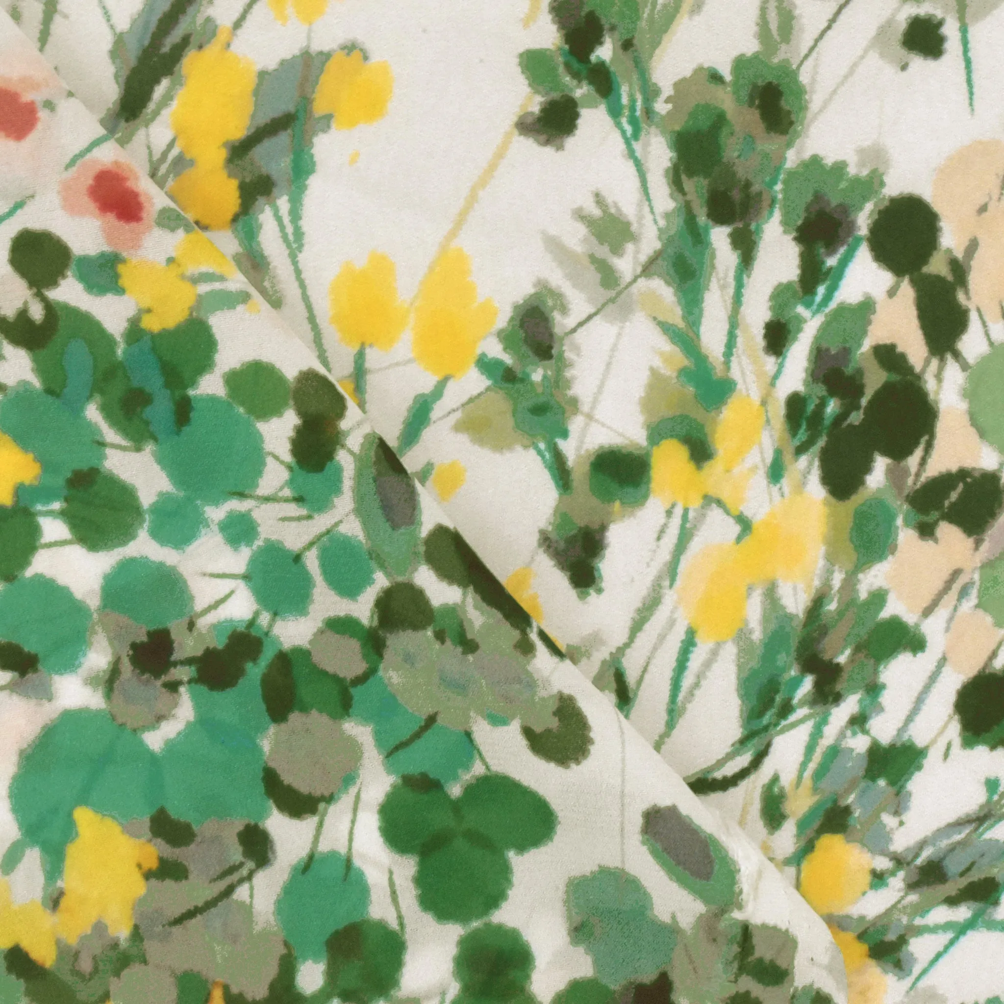 Airy Green-Multi Famous Designer Floral Printed Viscose Chiffon Fabric