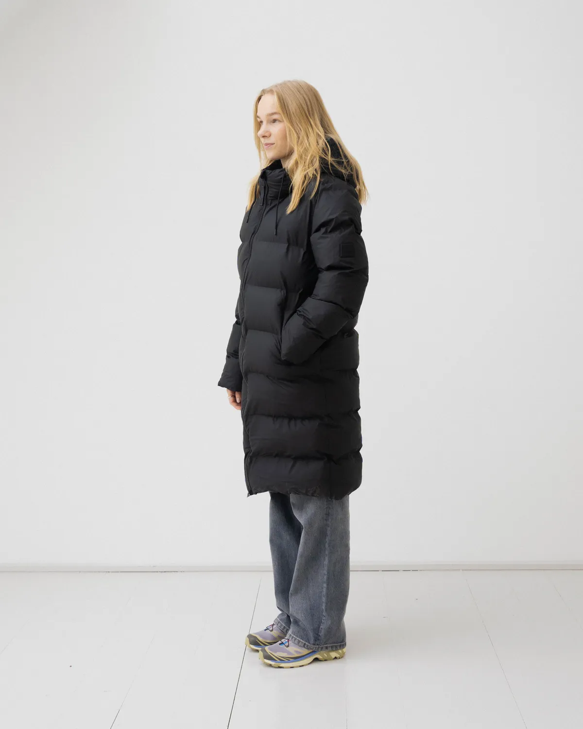 Alta Long Puffer Jacket W3T4 - Black