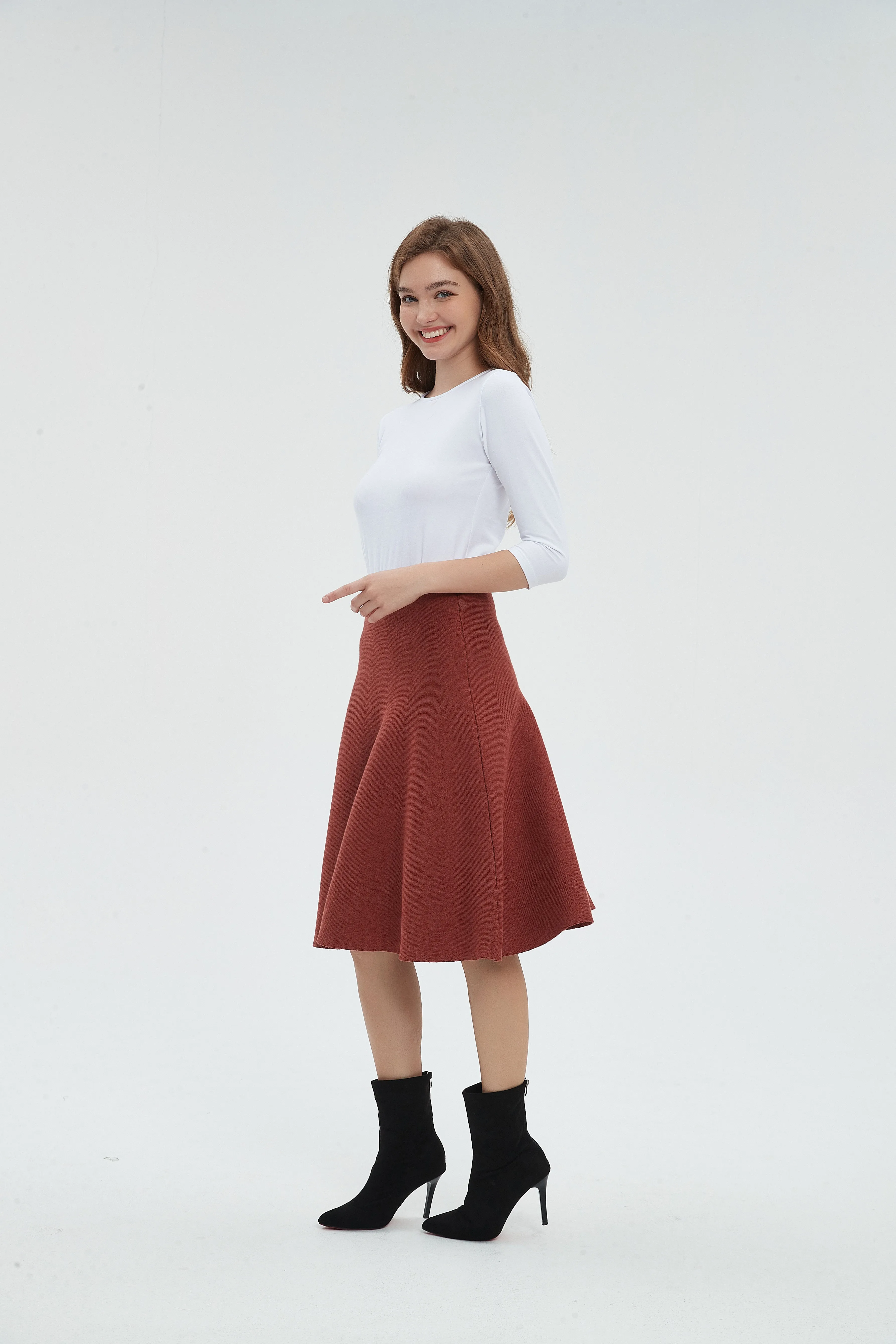 AMAZING  MM SKIRT - RUST From Mia Mod