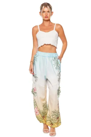 Angel Azure White Ruffled Crop Top