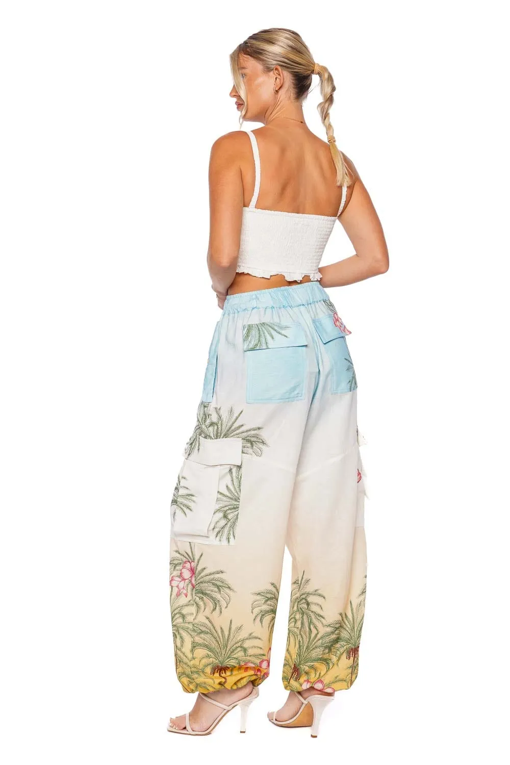 Angel Azure White Ruffled Crop Top