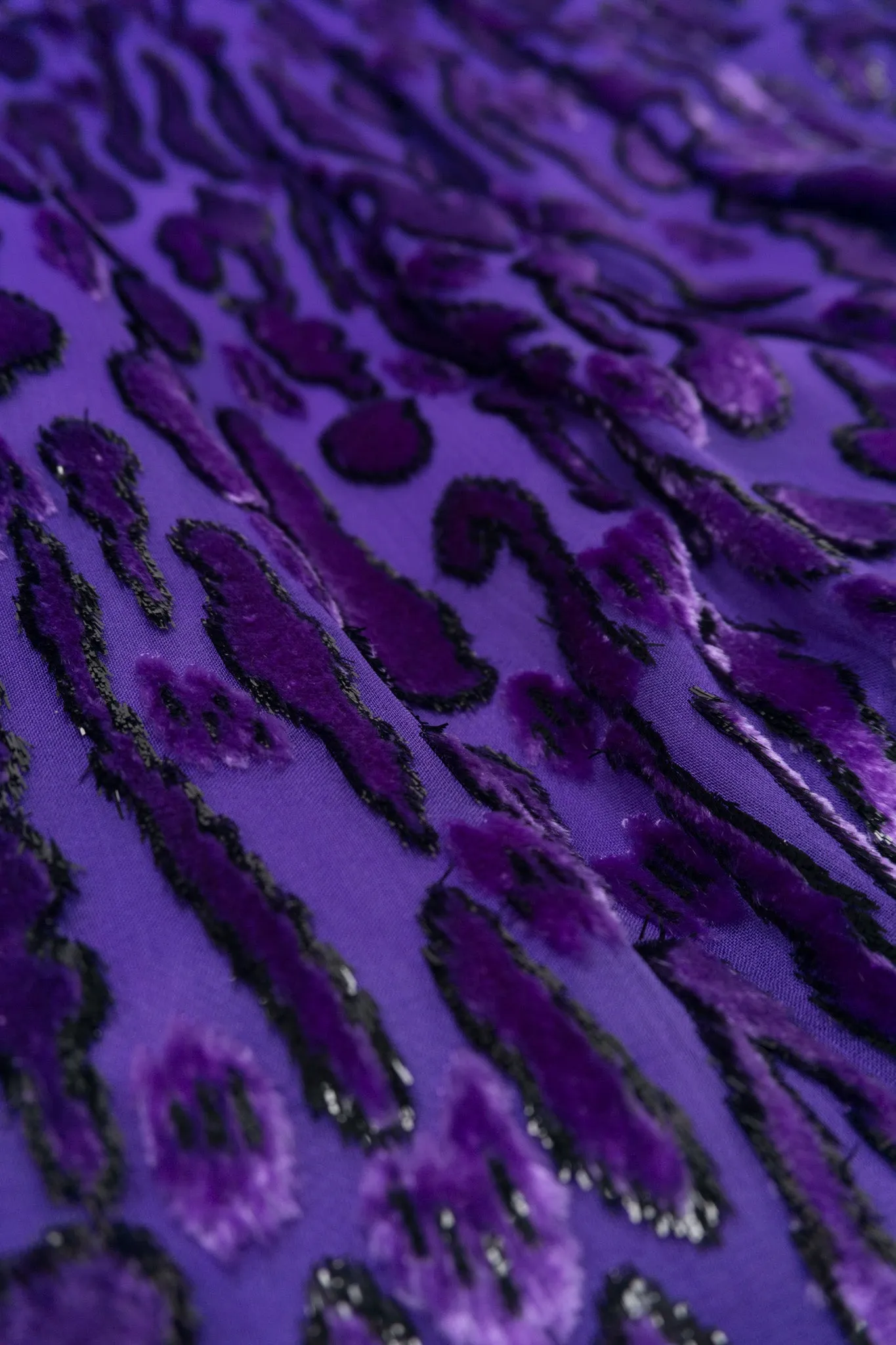 Animal Print Silk Velvet Burnout Dress