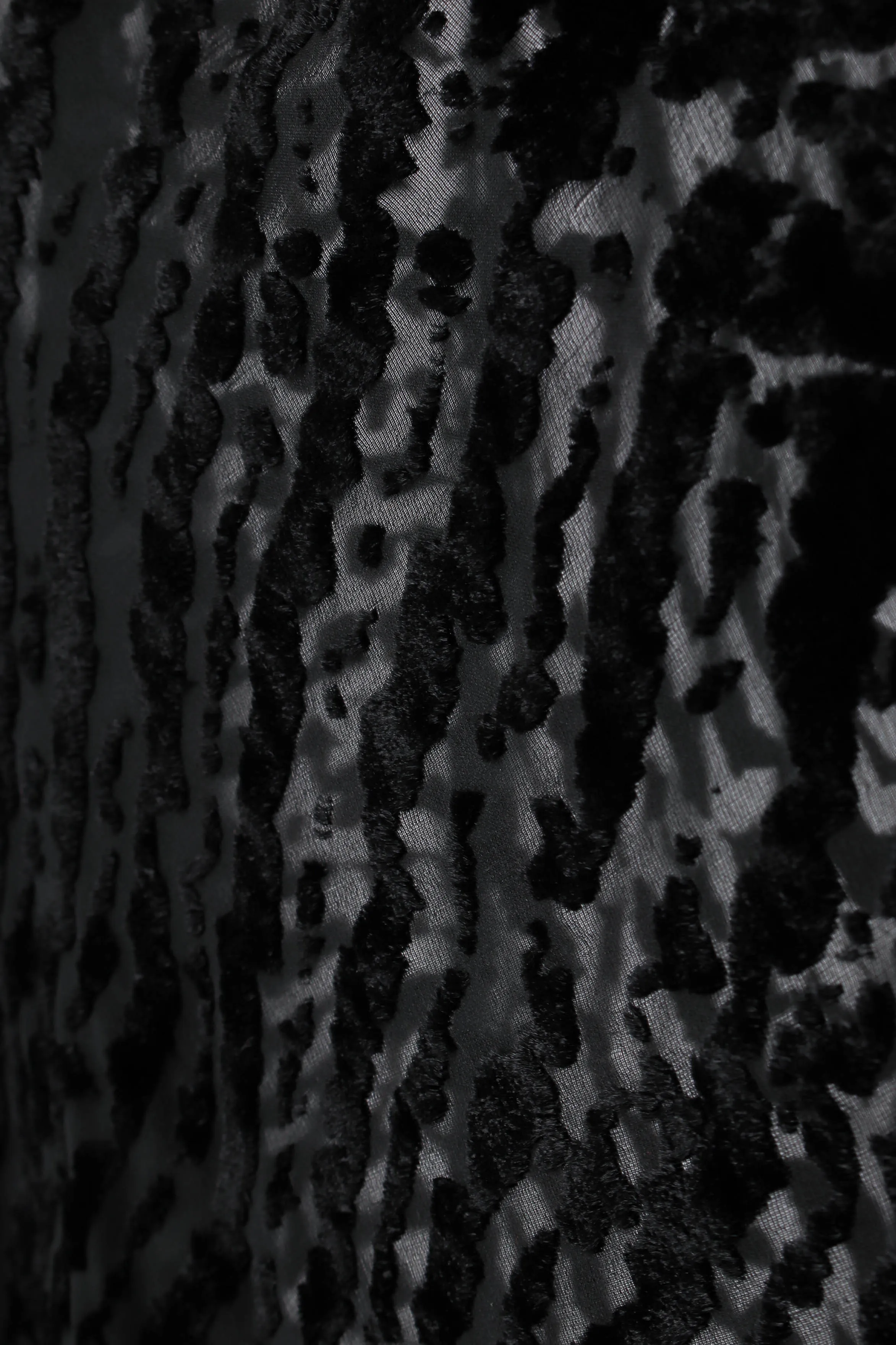 Animal Print Silk Velvet Burnout Dress