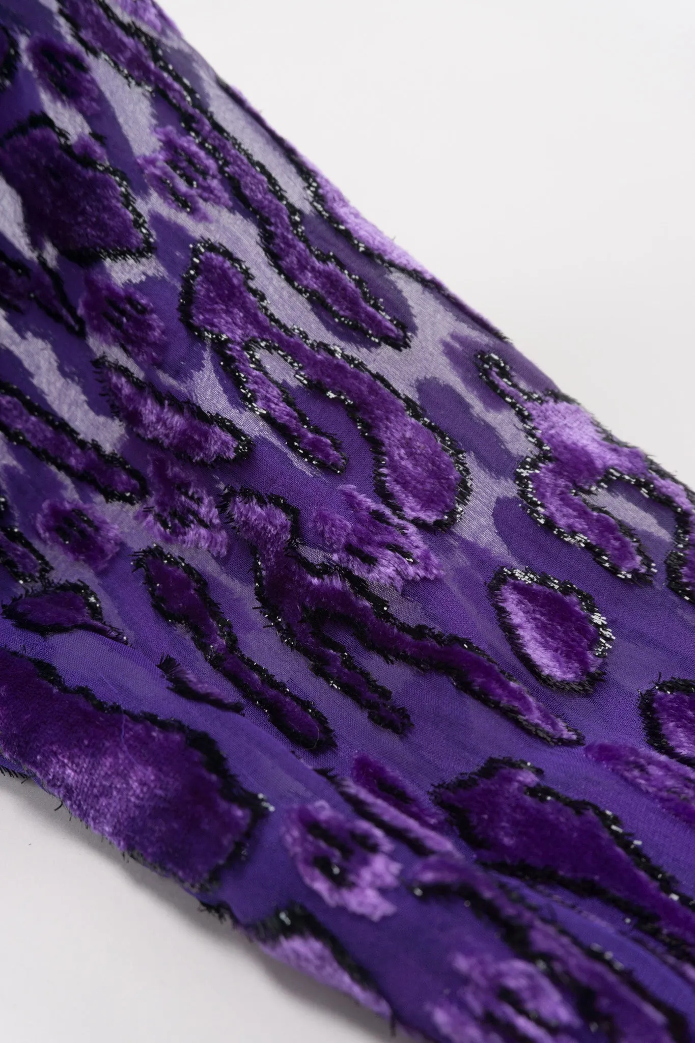 Animal Print Silk Velvet Burnout Dress