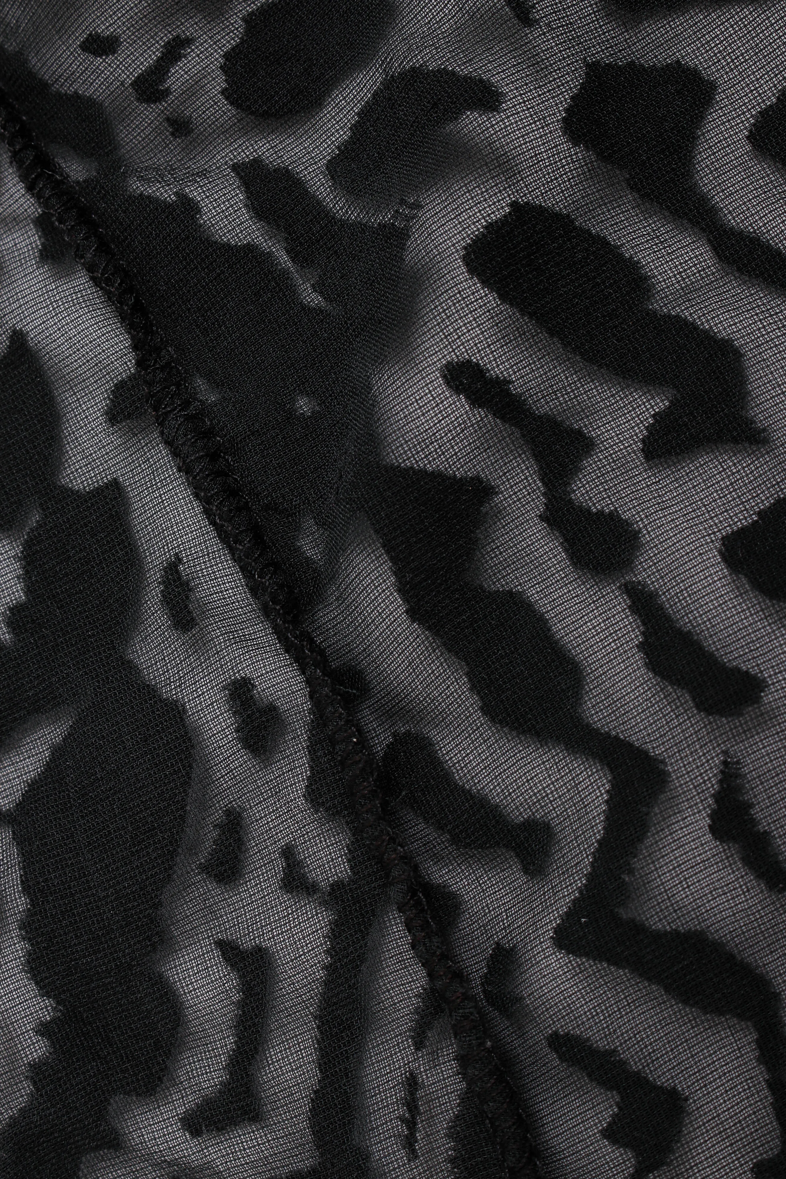 Animal Print Silk Velvet Burnout Dress