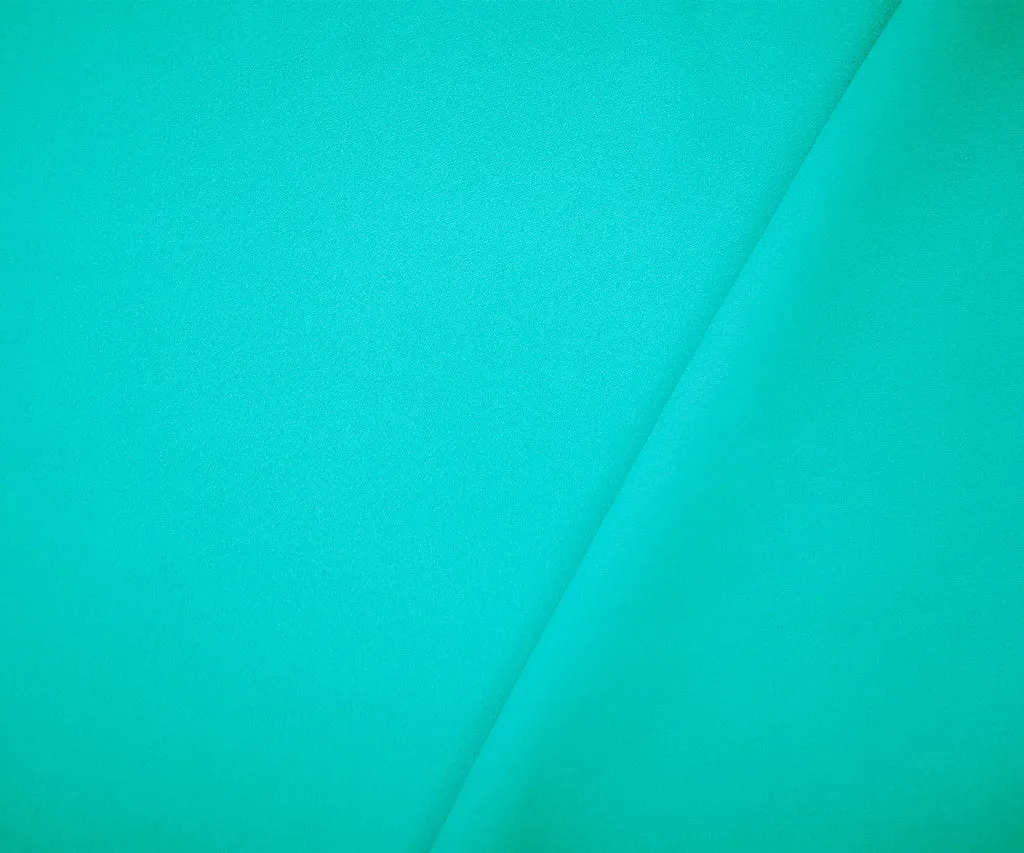 Aqua Teal Silk Georgette Woven Fabric