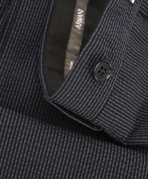 ARMANI COLLEZIONI - SILK & WOOL Seersucker Stripe Flat Front Dress Pants - 36W
