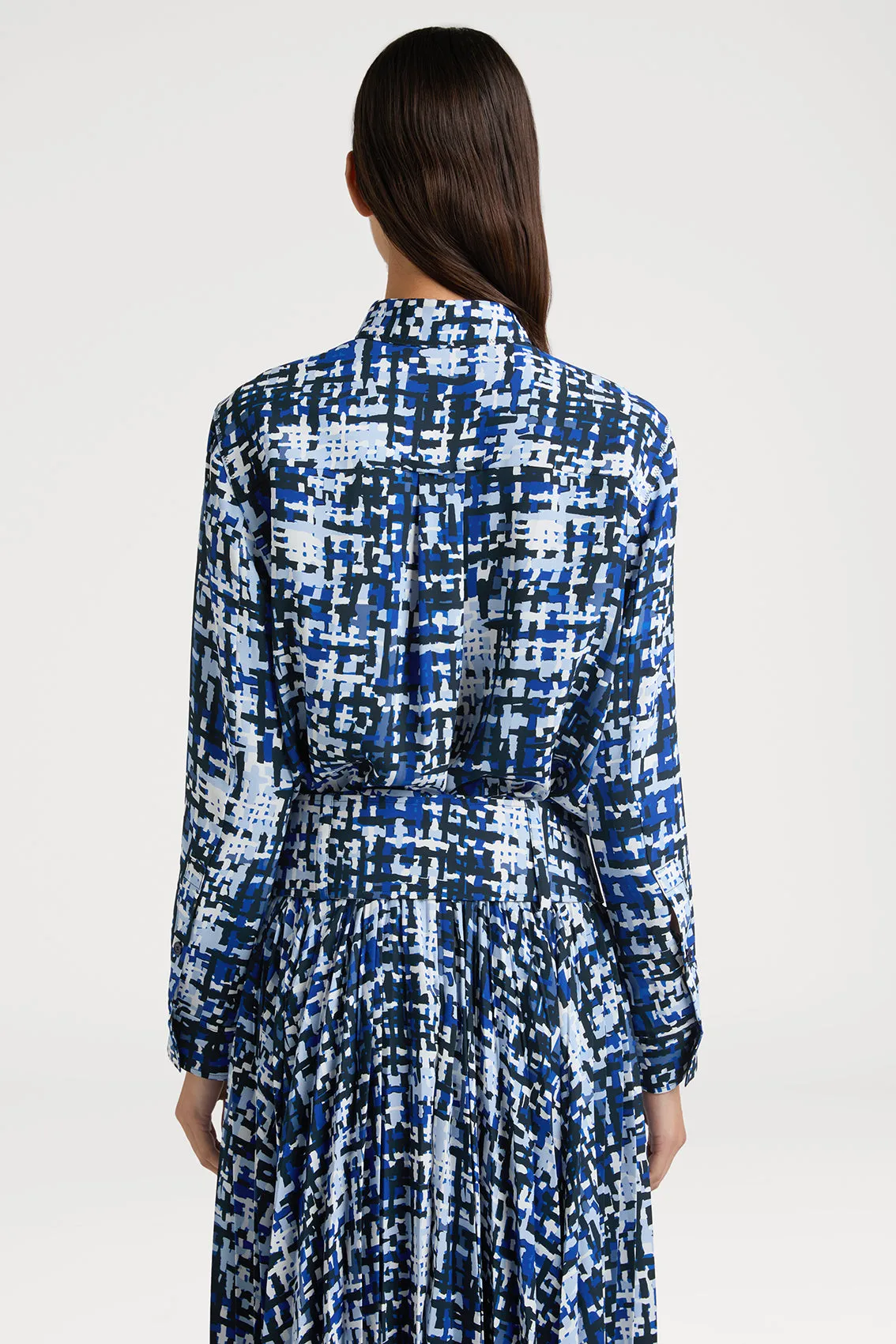 Artfully Crafted Weaving Tweed Printed Shirt, Merging Classic Charm Style