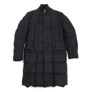 Aspesi Black Long Black Quilted Down Puffer Parka Jacket - L