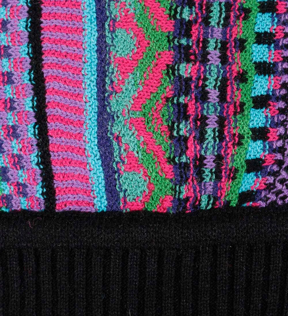 Baby Alpaca Blend Wool Kimono Sweater Poncho Knitted Lightweight Fitted Waist Wide Arms Multicolor Design Peru