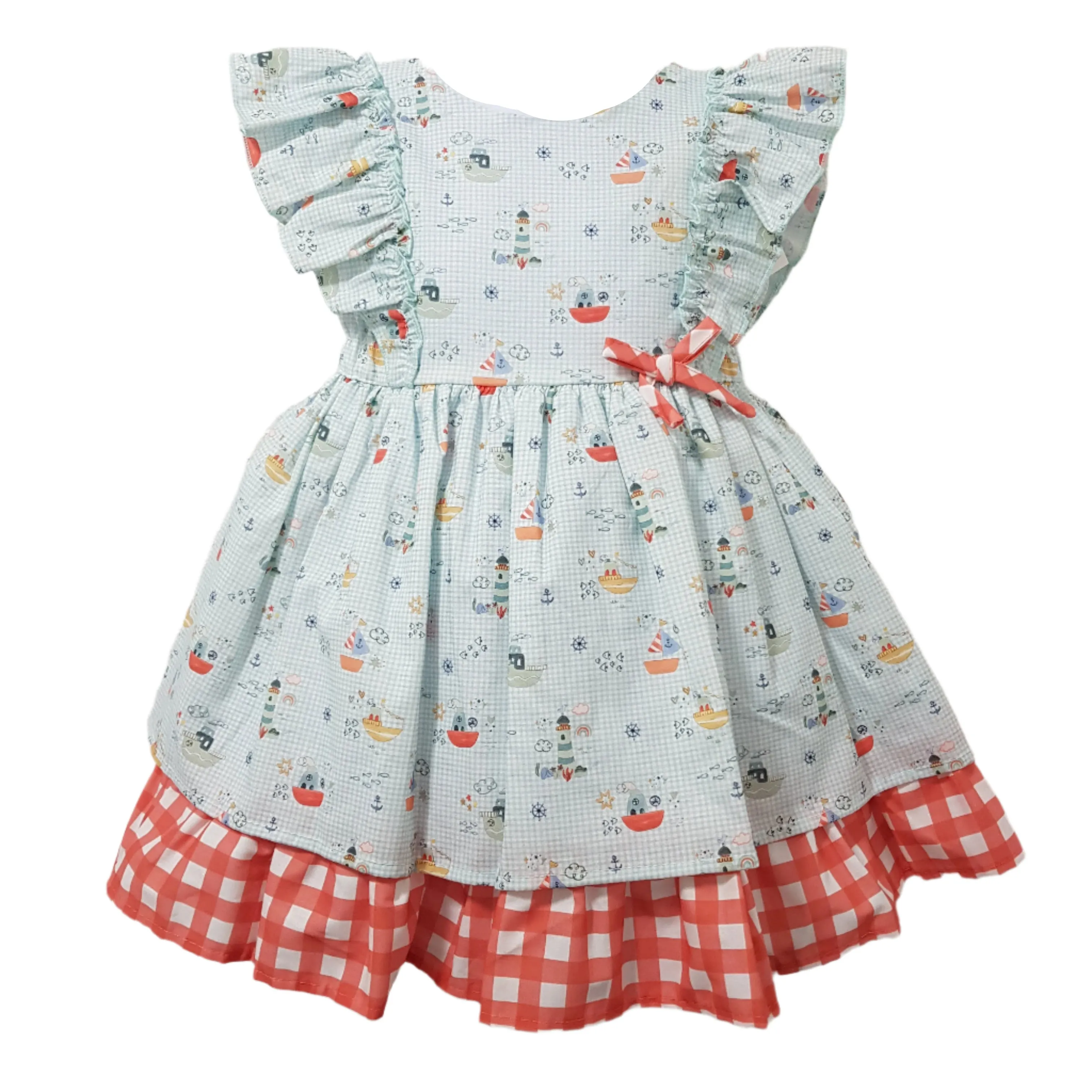 Baby Ferr Older Girls Mint Lighthouse Dress