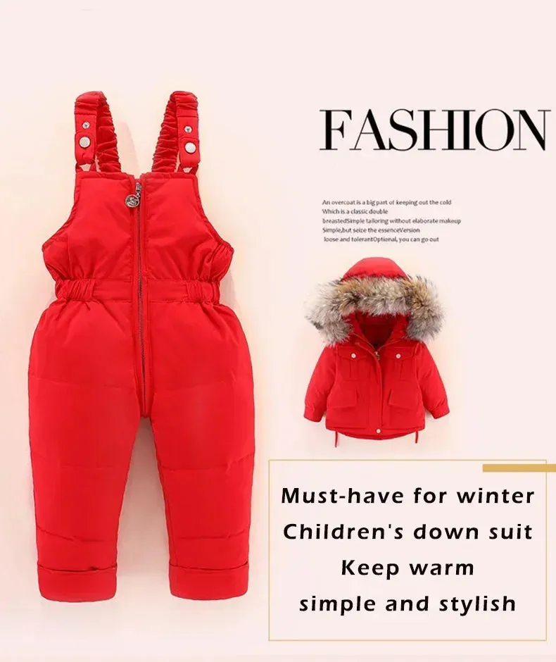 Baby Girl winter down jacket and jumpsuit