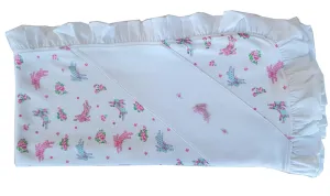 Baby Girl's "Happy Easter" Bunny Print Blanket