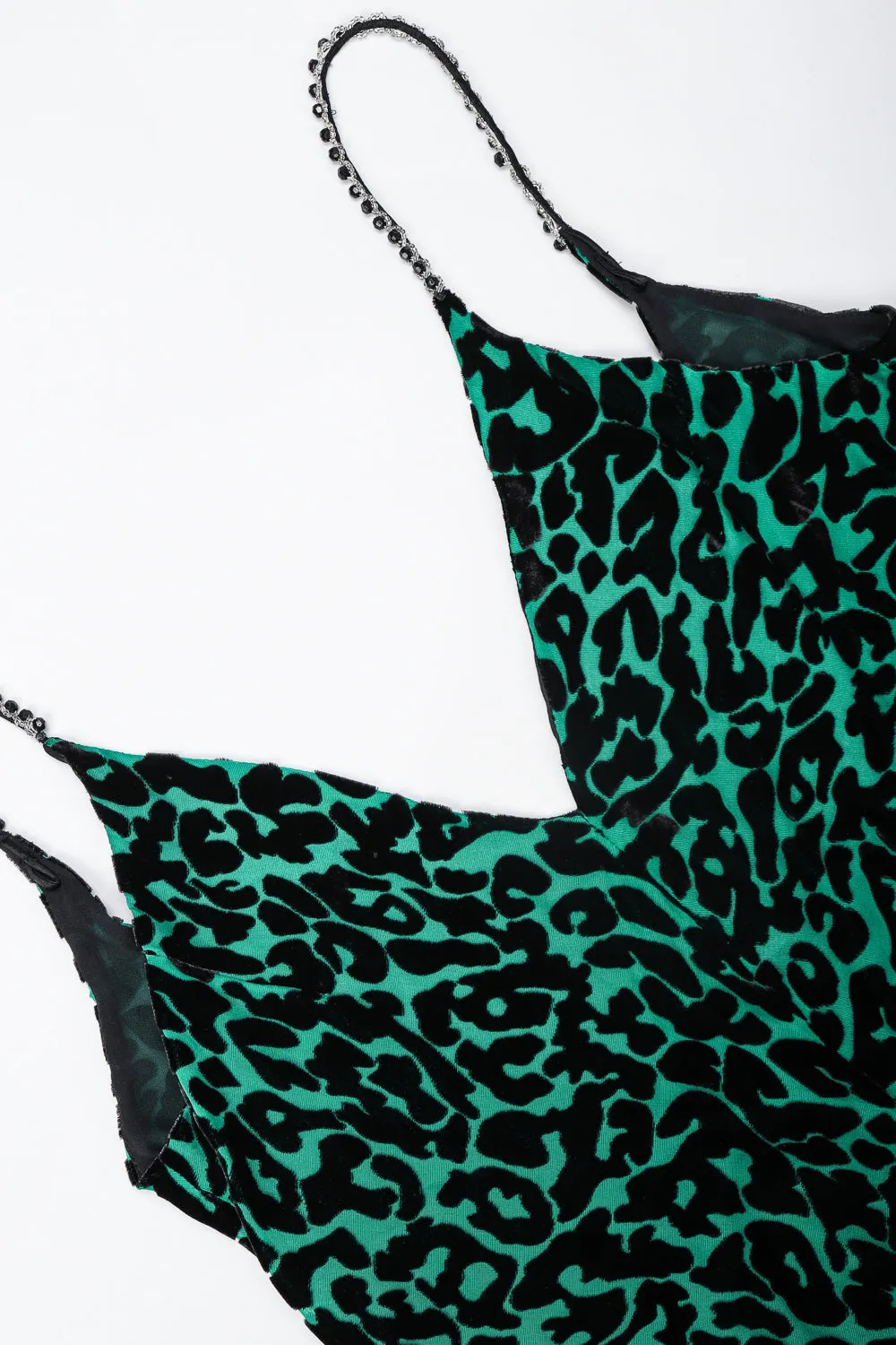 Backless Cheetah Velvet Burnout Gown