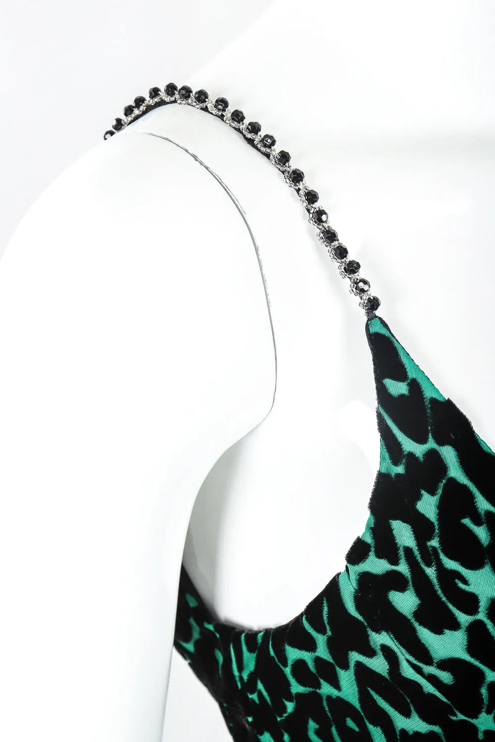 Backless Cheetah Velvet Burnout Gown