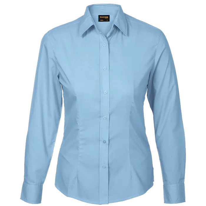 Basic Poly Cotton Blouse Long Sleeve Ladies