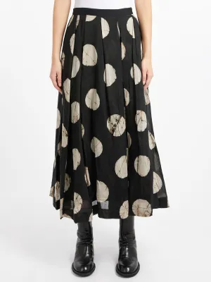 Batik Dot Pleated Skirt