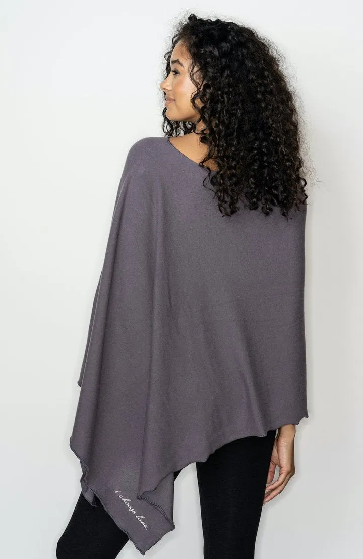 Be Love - Yoga Poncho Heather Grey