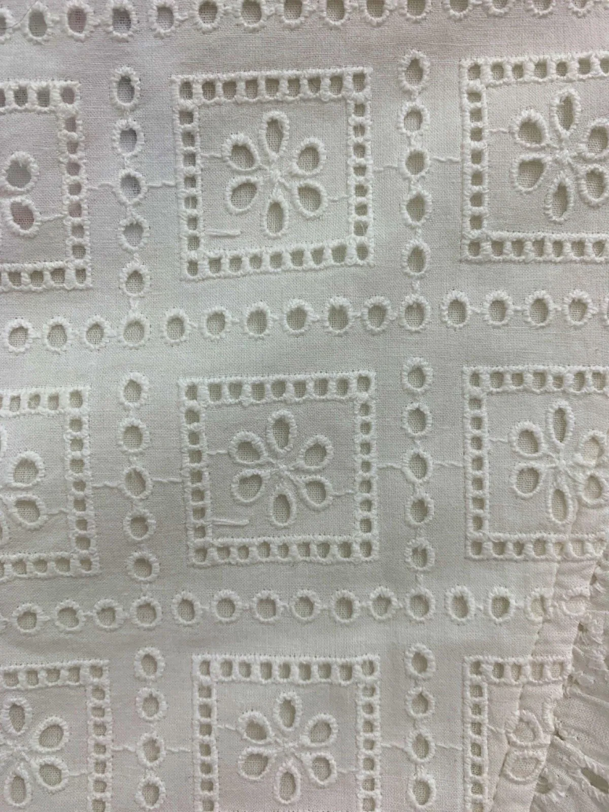 Beaufort & Blake White Eyelet Midi Dress UK 6