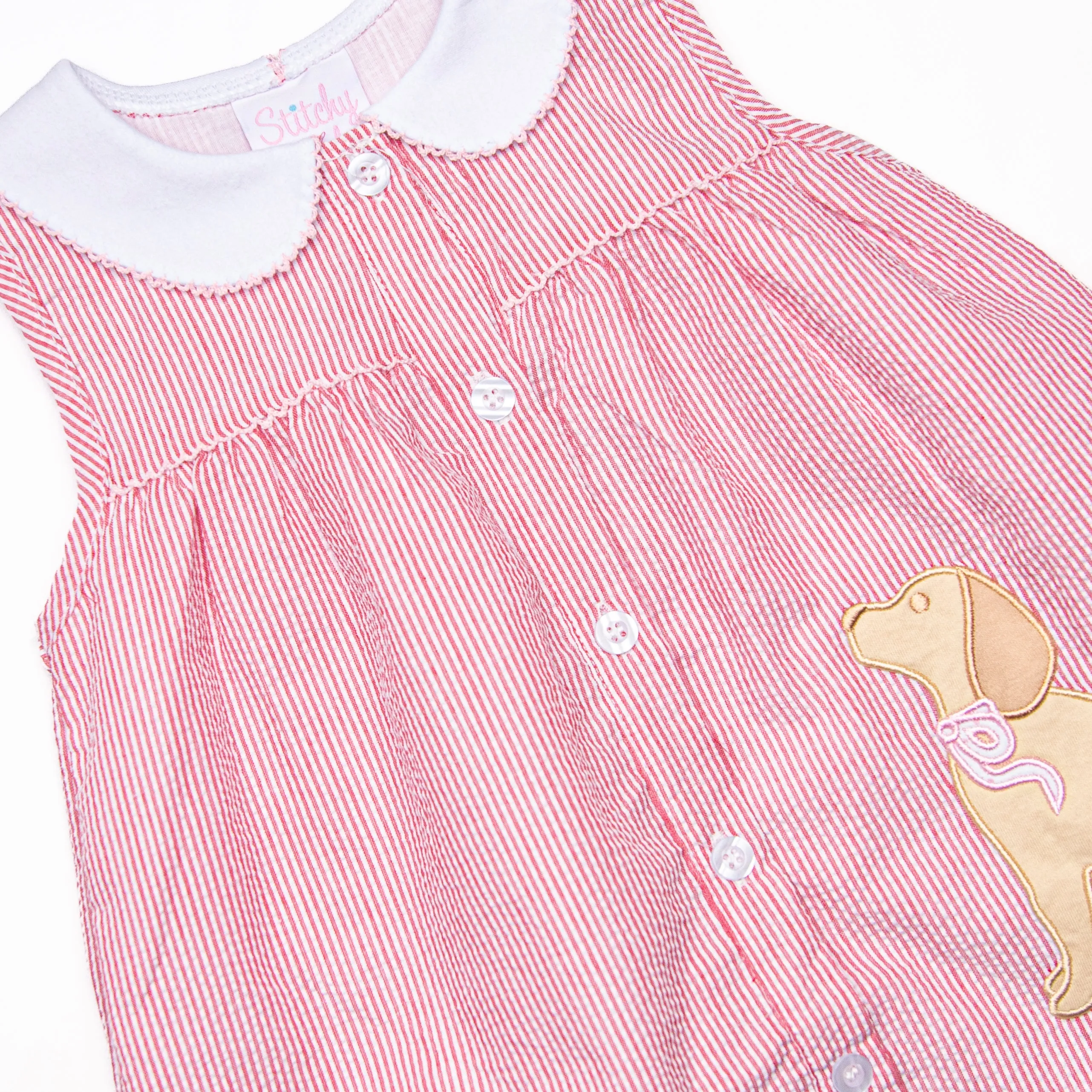 Best Bud Applique Dress, Red
